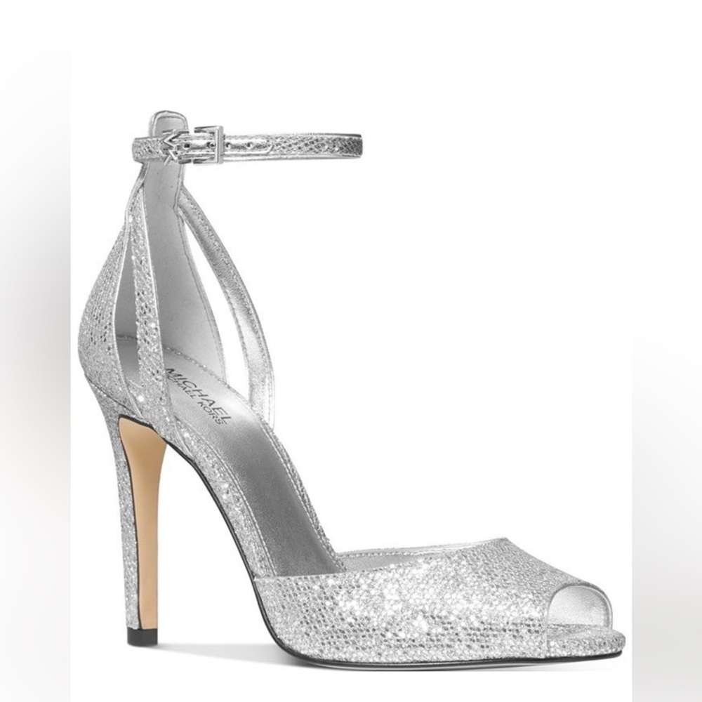 Michael Kors Kimberly Ankle Strap Glittery Heels